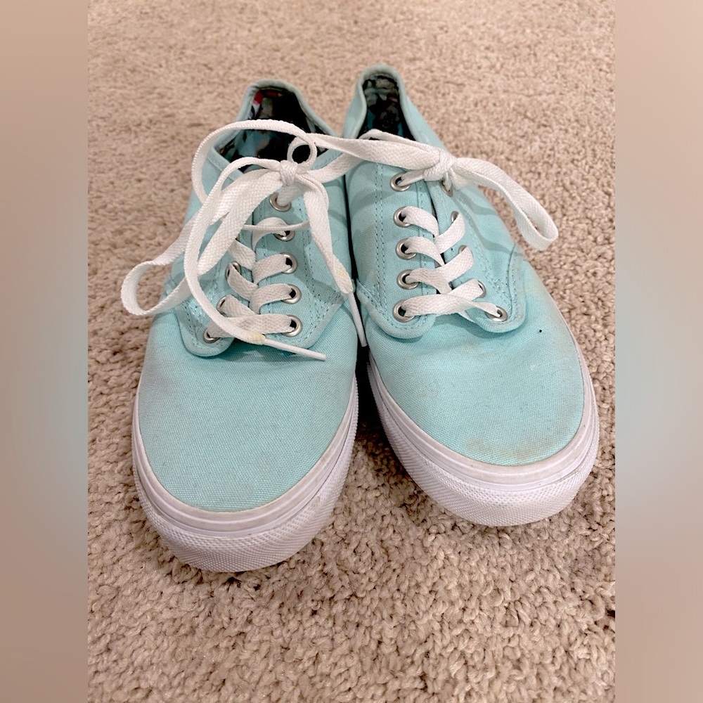 VANS floral shoes size 8